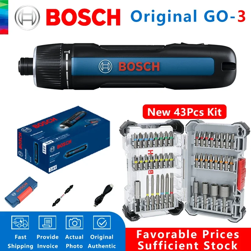 BOSCH GO 3 Cordless Screwdriver 3.6V Lithium-ion Battery Rechargeable Cordless Drill with