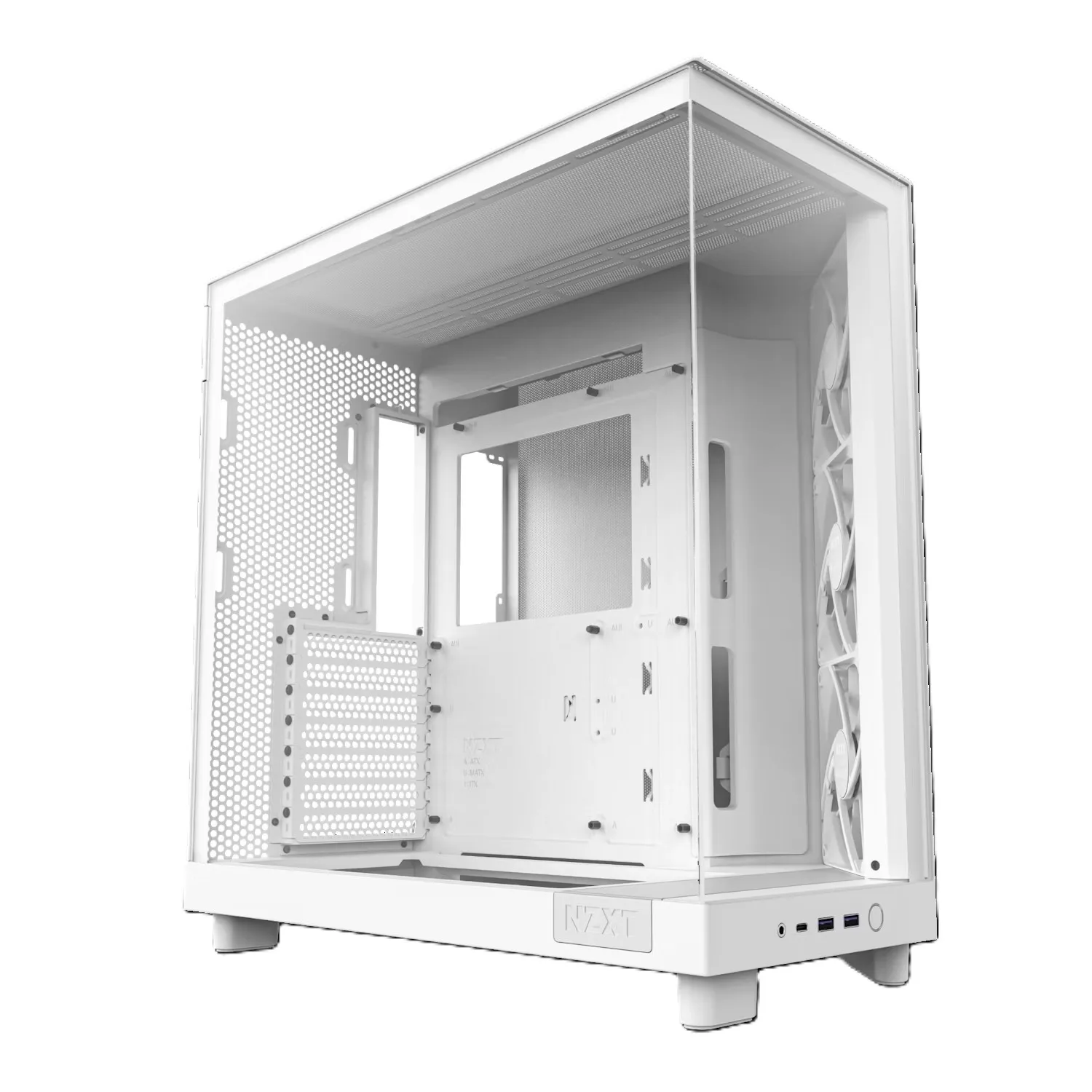 NZXT H6 Flow BLACK&WHITE Gaming case Compact Dual-Chamber Mid-Tower Airflow Case PC Chassi
