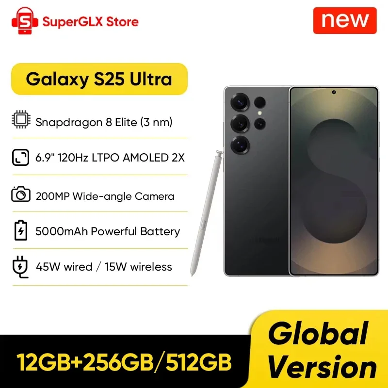 2025 New Samsung Galaxy S25 Ultra 5G Smartphone Snapdragon 8 Elite 6.9"120Hz Dynamic LTPO