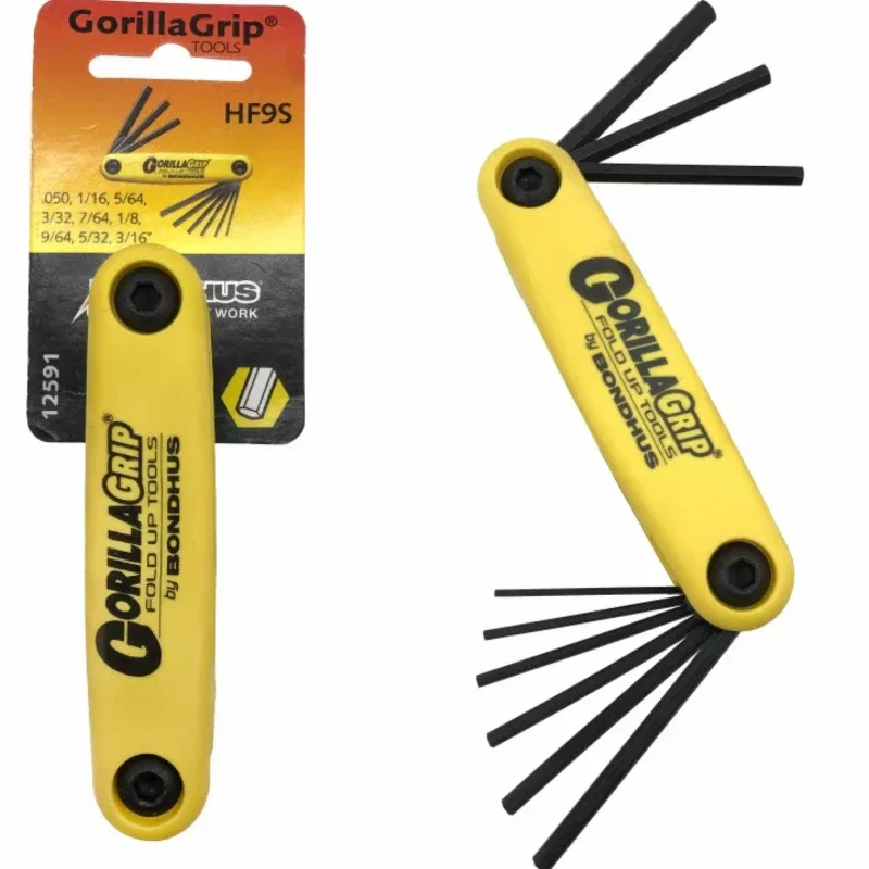 BONDHUS Folding Hex Key Set with Metric and Imperial Sizes Star Wrenches Ideal for Archery Maintenance Reliable Performance