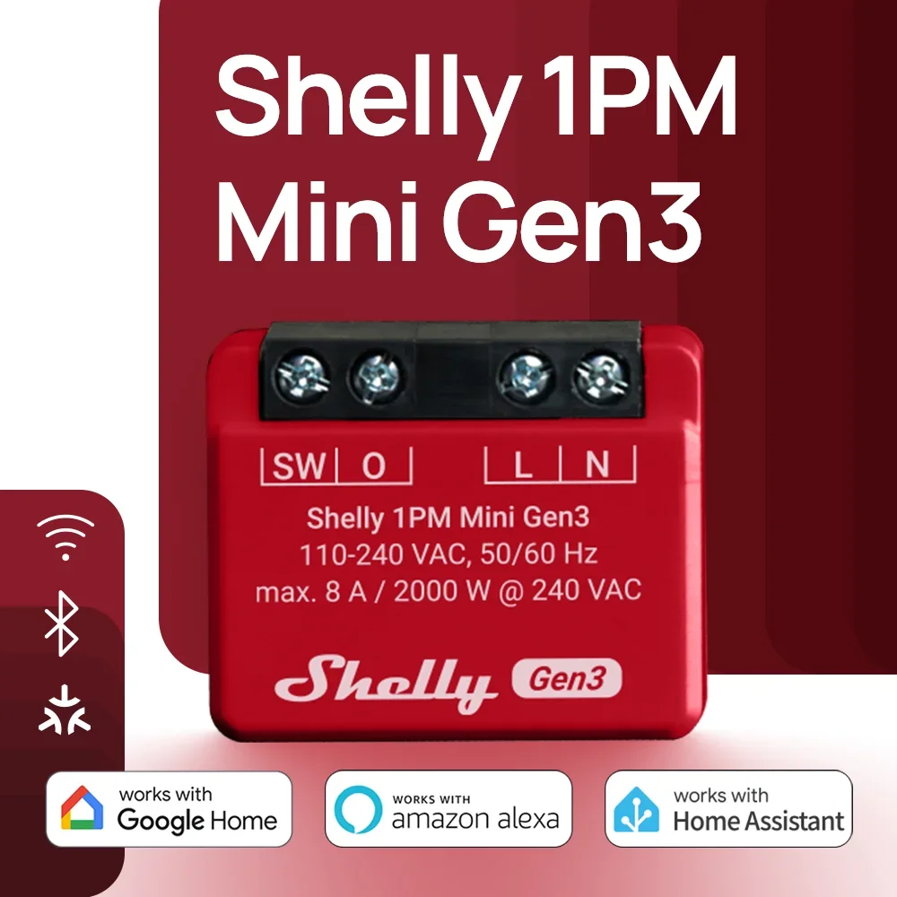 Shelly 1PM Mini Gen3 WiFi Smart Switch