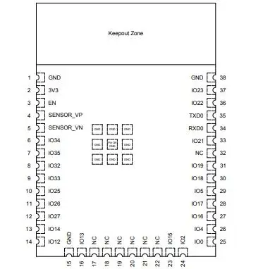 Espressif ESP32-WROOM-32E-N16 WiFi Module (16MB SPI Flash)