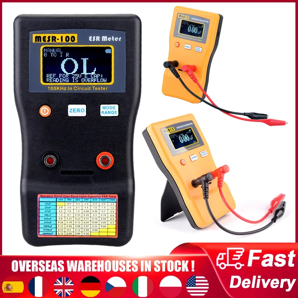 MESR-100/M6013 ESR Capacitance Ohm Meter Professional Capacitance Resistance Capacitor Cir