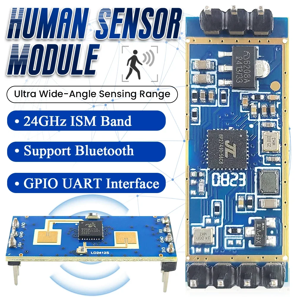 LD2412 Human Presence Sensing Radar Module Sensor 24GHz ISM Frequency Sensitive Body Movin