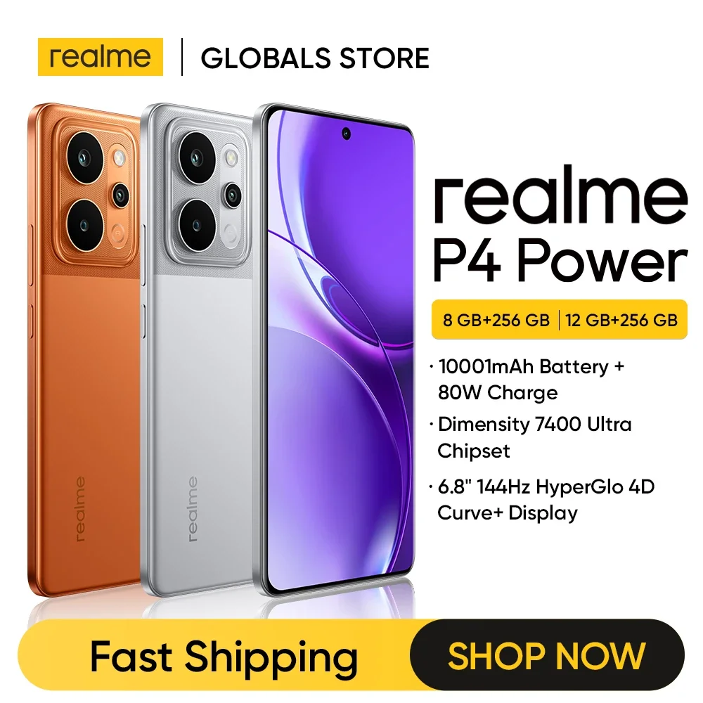 realme P4 Power 5G Smartphone Dimensity 7400 Ultra Chipset 50MP Sony OIS Camera 10001mAh B
