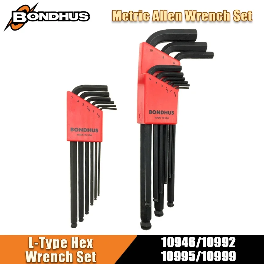 Bondhus Metric Allen Wrench Set – L-Type Ball-End Hex Keys