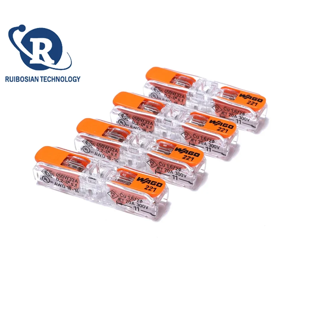 WAGO 221 Series Wire Connectors (60-Piece Set)