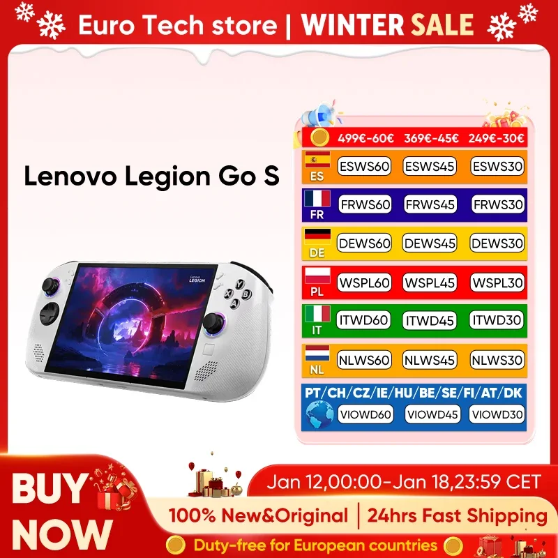 New Lenovo Legion Go S Handheld Game Console Portable Gaming Laptop 8'' 16GB 512GB AMD Ryz