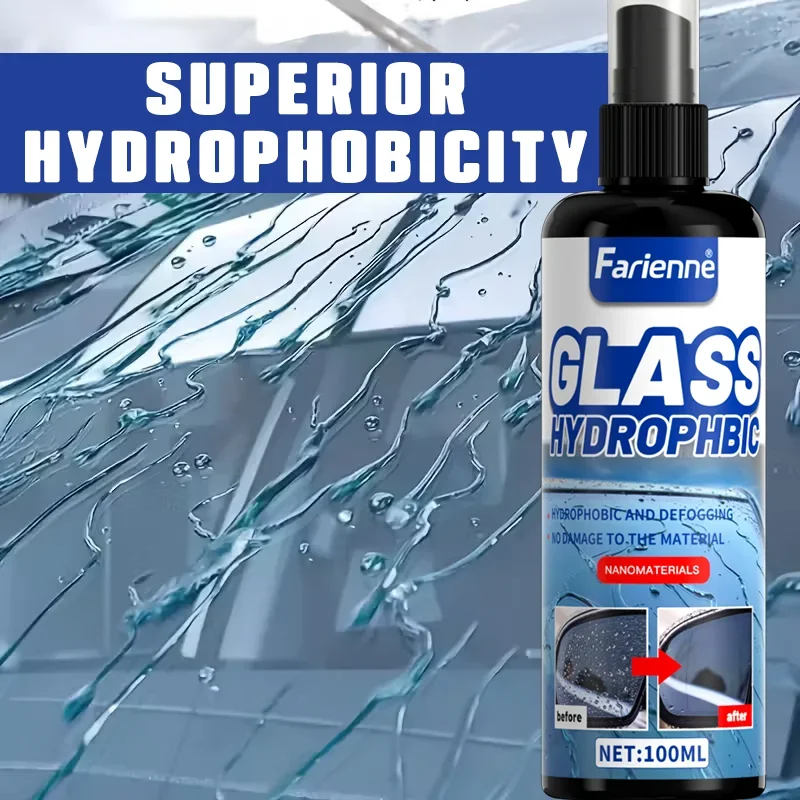 Farienne New Glass Hydrophobic Spray 100ml- Superior Anti-Fog, Nano Coating for Ultimate C