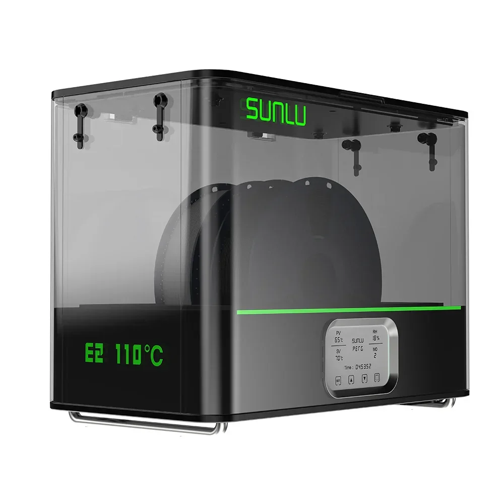 For SUNLU E2 FilaDryer Up to 110℃ Drying for Engineering 3D Printing Filaments Dryer Box f