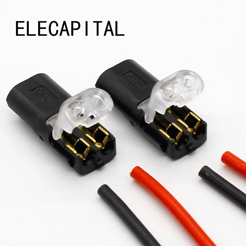 10pcs 2p Spring Connector wire with no welding no screws Quick Connector cable clamp Termi