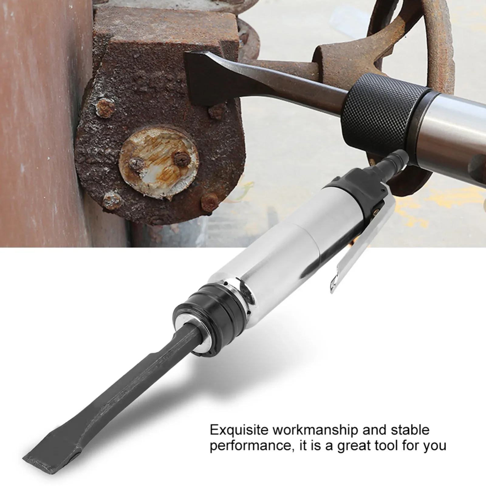 Air Chisel Industrial Powerful Handle Straight Type Air Chisel Pneumatic Hammer Shovel Too