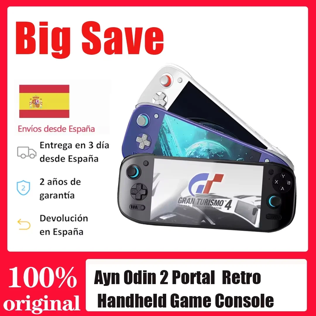 Ayn Odin 2 Portal Retro Handheld Game Console, 7 inch 120Hz Screen, 8000mAh 8 Gen 2,128G