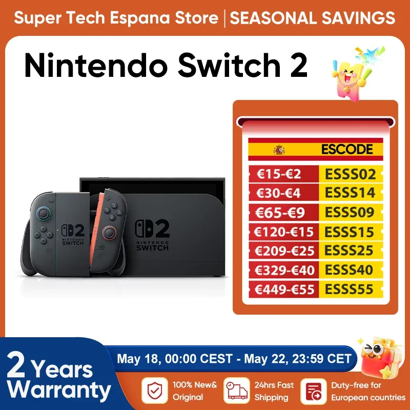 Nintendo Switch 2 Game Console NS2 7.9-inch LCD 1080P 120Hz Display Joy‑Con2 Handle Consol