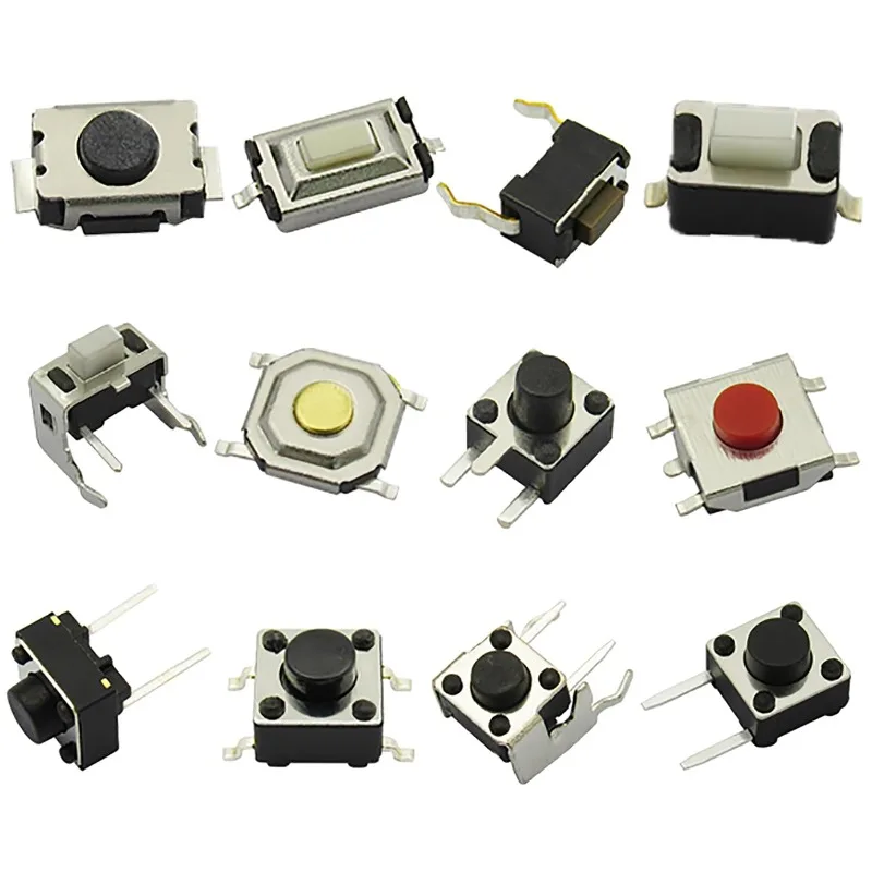 120-Piece Tactile Push Button Switch Assortment Kit (12 Varieties)