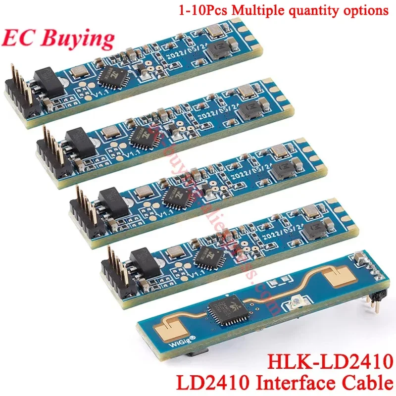 1-10Pcs HLK-LD2410 24G FMCW 24GHz Smart Human Presence Sensing Radar Module LD2410 Millime