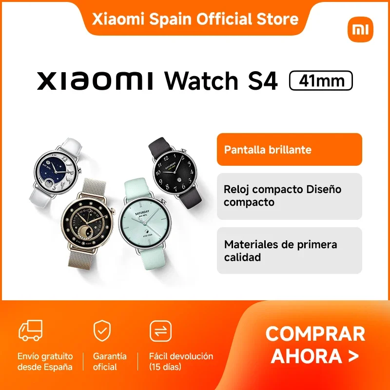 Official |   Xiaomi Watch S4 41mm, Bright Display, Compact Watch, Compact Design, Premium 