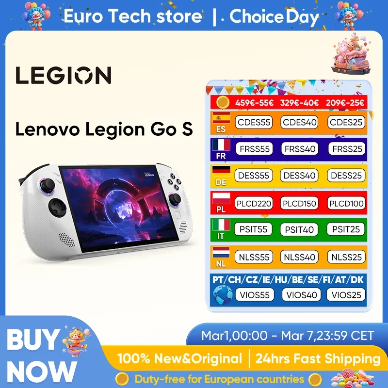 2025 Lenovo Legion Go S 2025 Handheld Game Console Portable Gaming Laptop 8'' 16GB 512GB A