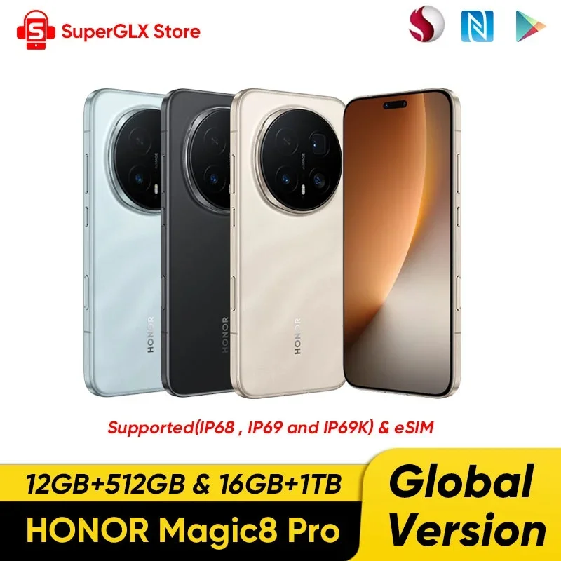 Global Version HONOR Magic8 Pro 5G Smartphone Snapdragon 8 Elite Gen 5 6.71" OLED Display